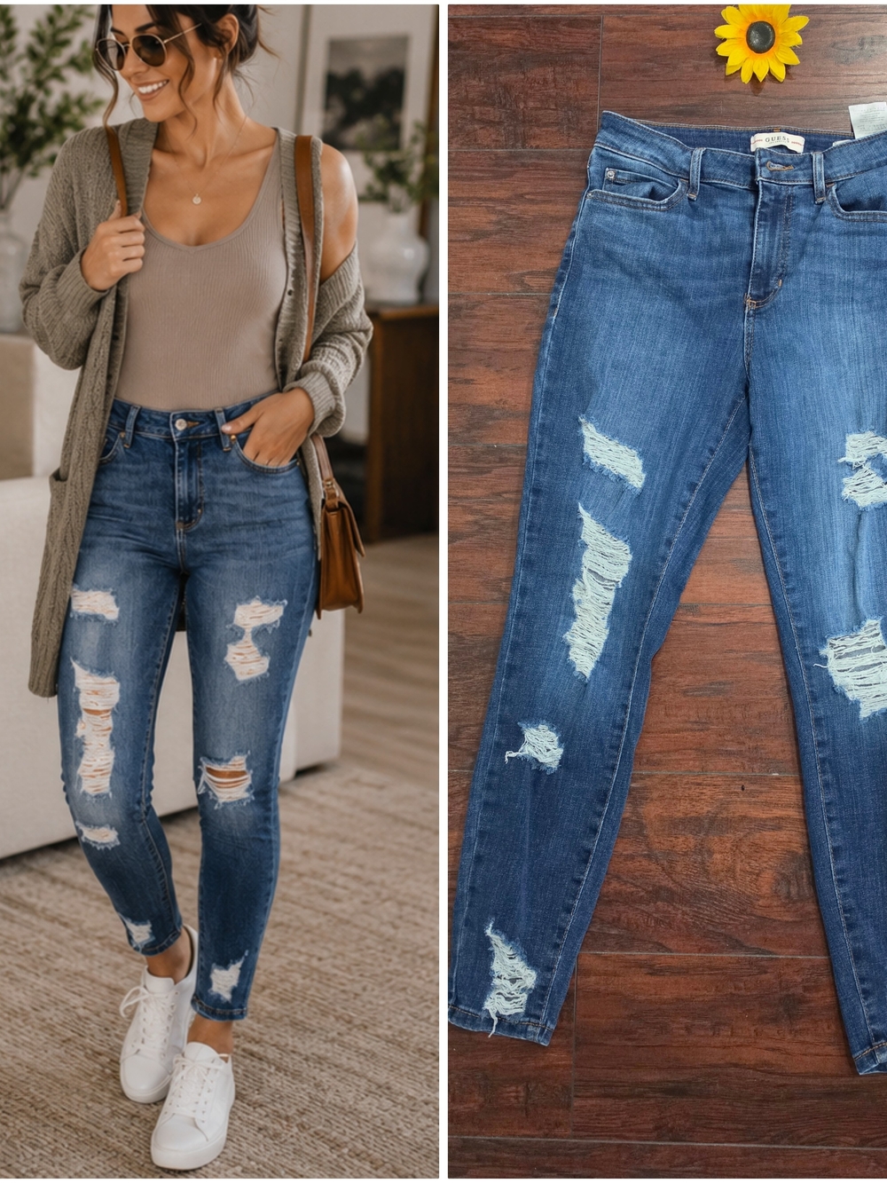 GUESS 1981 Skinny Jeans - Medium Blue